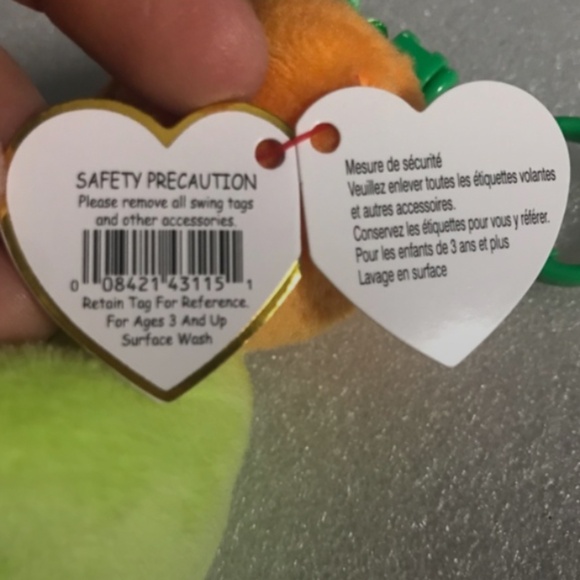 TY Beanie Baby Beanie Bellies Hollow the Halloween Pumpkin Plastic Key Clip 4” - Picture 6 of 9